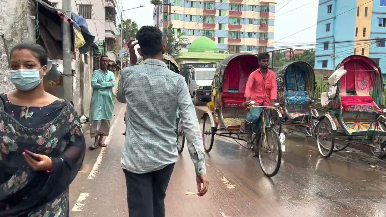 Bangladeshi First Water Road 🛣️ Chittagong city walking tour June 23 | K B Aman Ali road chawkbazer