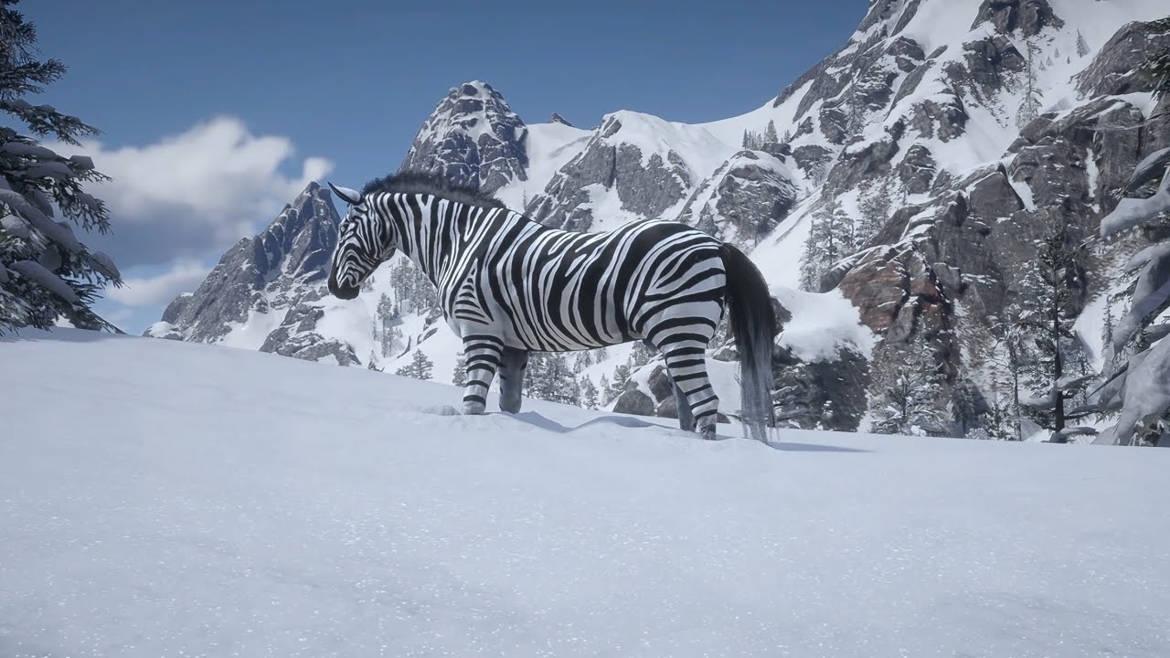 Red dead redemption 2 rare zebra horse cought