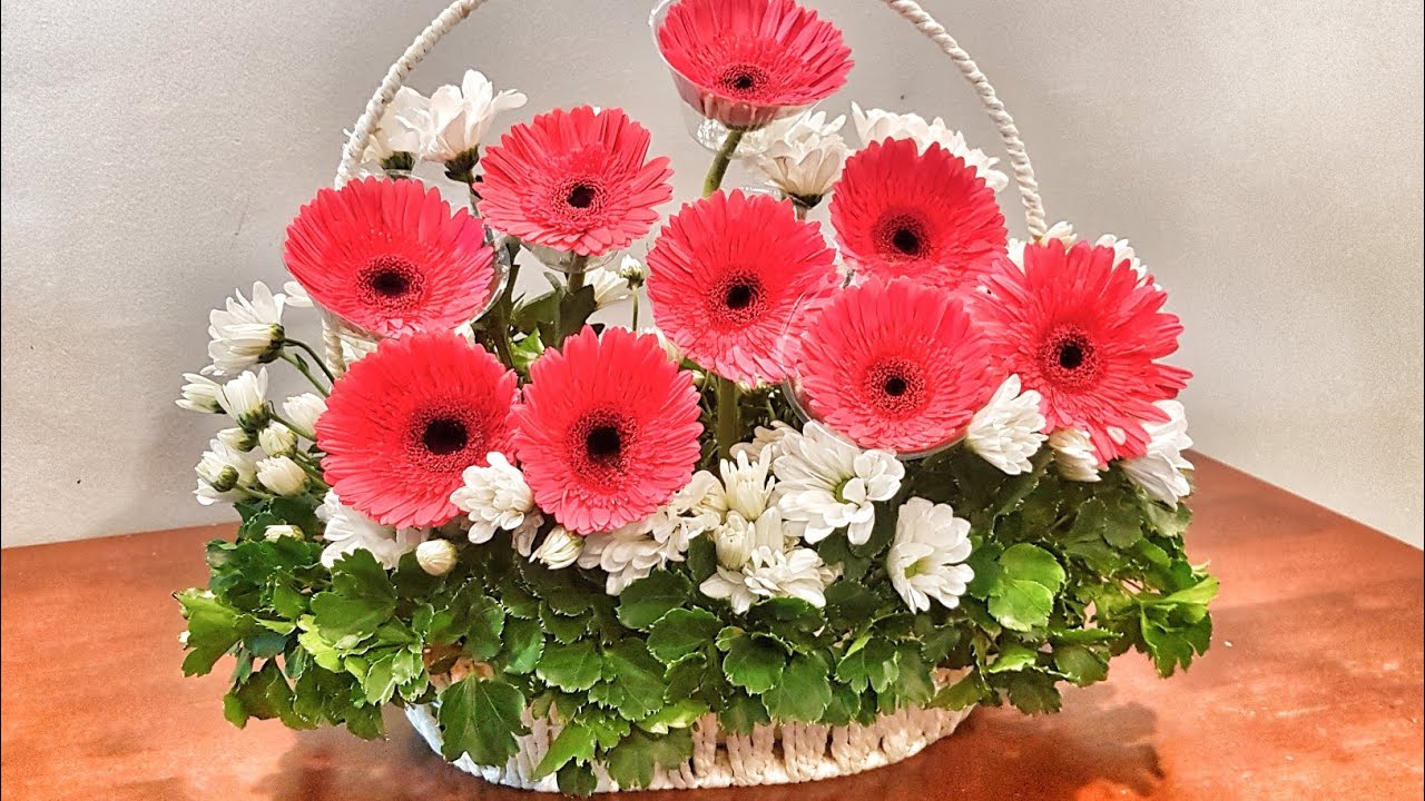 Pink, White & Green Flower Arrangement