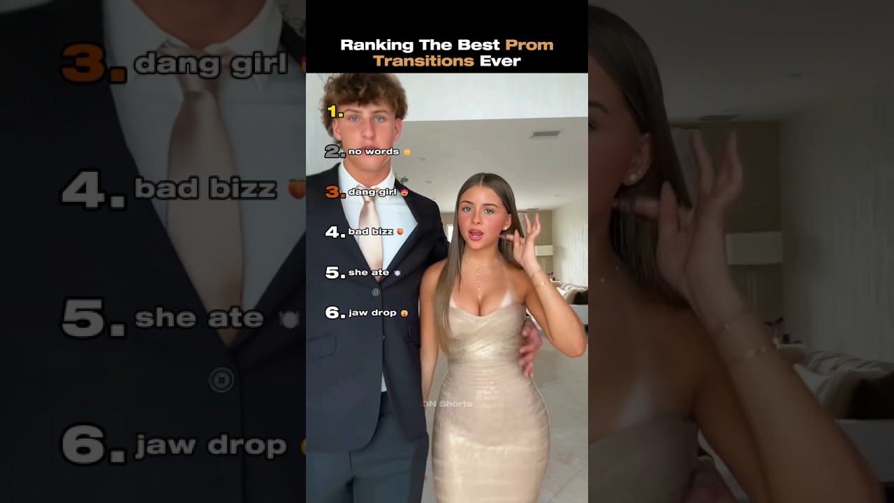 Ranking The Best Prom Transitions OAT #shortsviral