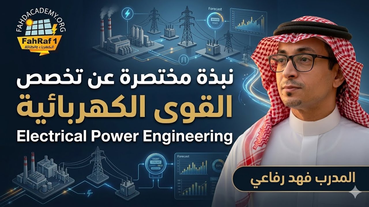 نبذة مختصر عن تخصص القوى الكهربائية Electrical Power Engineering fahraf1.com المزيد اسفل الفيديو