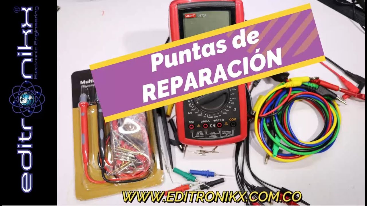 Puntas Finas de multímetro para medir SMD  ideal para reparación o diseño | editronikx