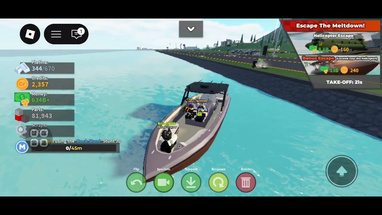 Car Crushers 2 Using CC1 Sound Effect ESCAPE BOAT 