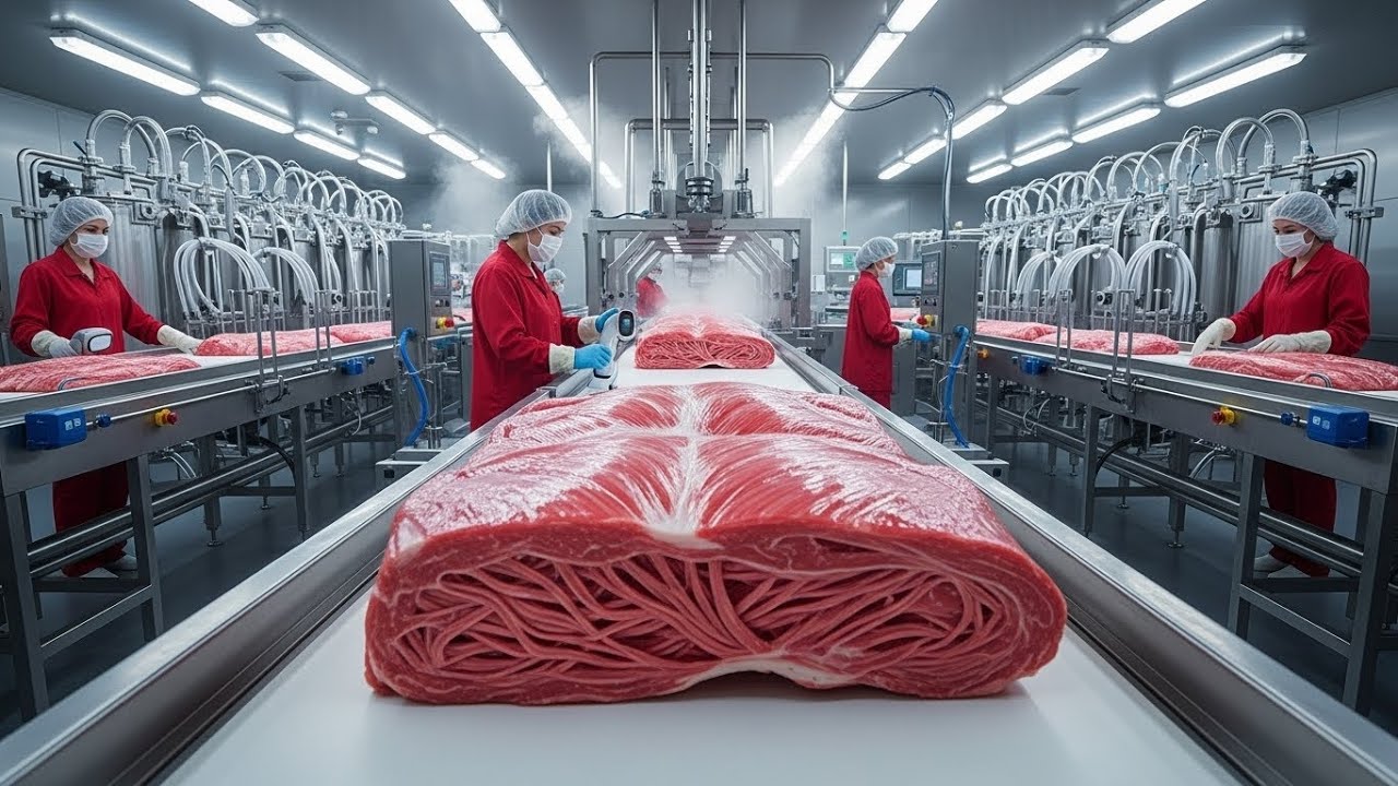 How Artificial Meat Is Manufactured &ndash; Inside the Future Food Factory (Full Process)