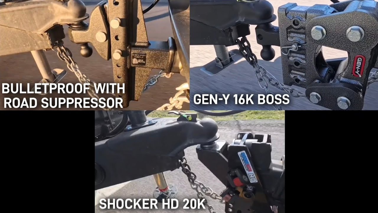 SHOCK ABSORBING HITCHES! Which works best? GEN-Y, BULLETPROOF, SHOCKER