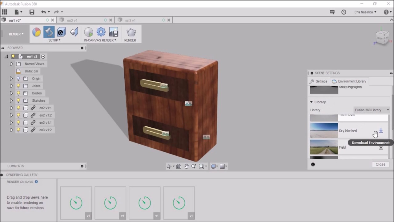 FUSION 360 EJERCICIO: DISEÑANDO UN VELADOR PARTE 4/ RENDER