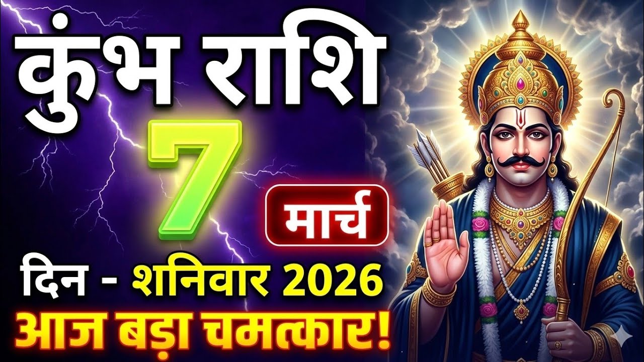 कुंभ राशि 7 मार्च 2026 | शनिवार को बड़े बदलाव के योग | Rashifal