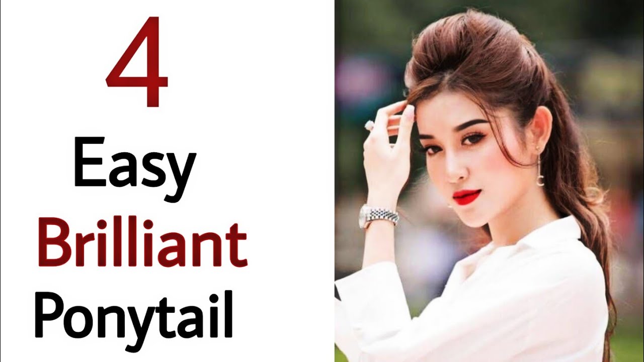 4 beautiful & easy ponytail - latest new pony hairstyle | hairstyle for girls | easy hairstyle |pony