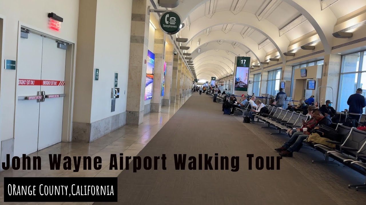 Walking tour of John Wayne Airport in Orange County,California