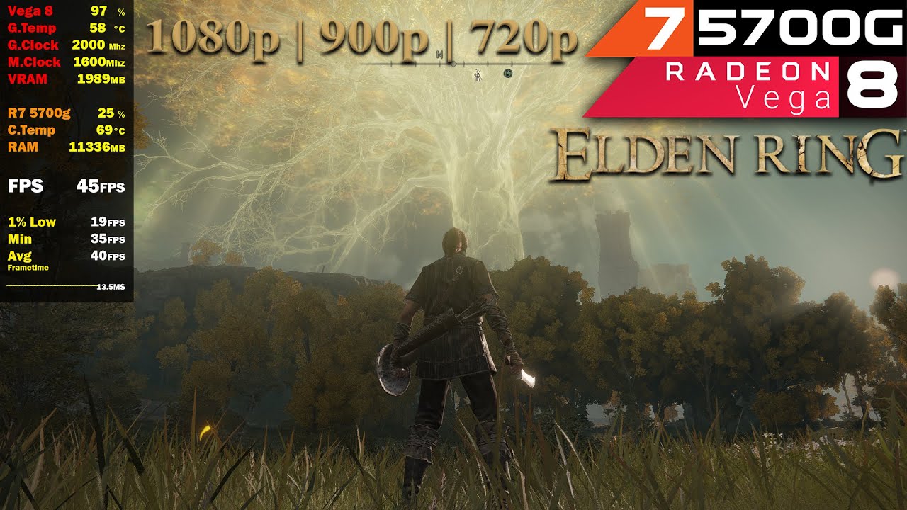 Elden Ring | Ryzen 7 5700G & 16gb | Vega 8 | No GPU Test