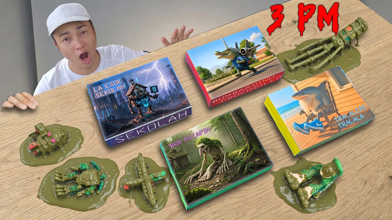 Unboxing LEGO Italian Brainrot: La Esok Sekolah, Patapim & Traffic Light Monster at 3 PM