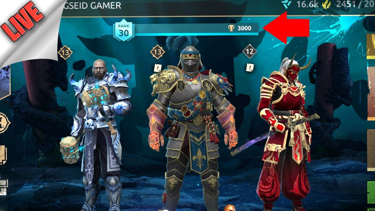 Finally 3k Trophies Done 🔥| Shadow Fight 4 Live