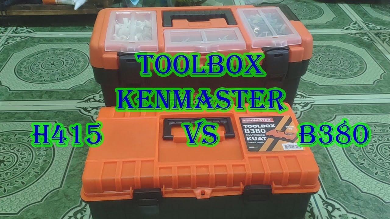 Unboxing Review Toolbox Toolkit Kenmaster H415 VS B380 Tempat Kunci Perkakas Ring Pas Sok