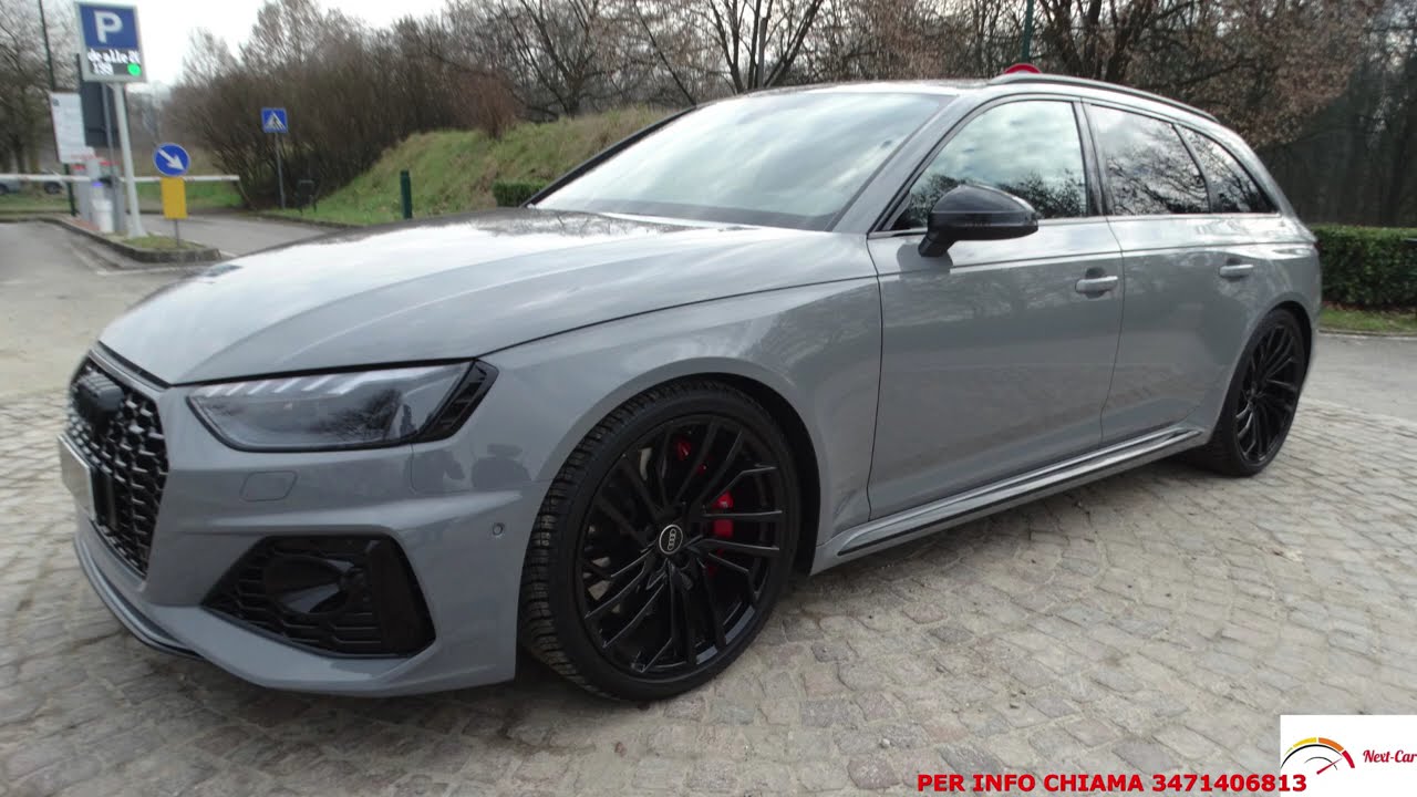 Audi RS4 Competition Plus 2023 450 hp Garanzia ufficiale 11/2028 Grigio Nardò Full full optional