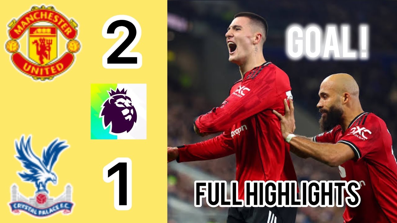 MANCHESTER UTD vs CRYSTAL PALACE 2-1 • B. Šeško GOAL • Highlights premier league • Fan View