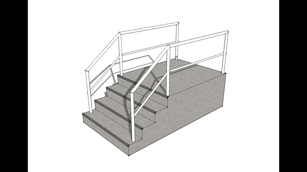 Sketchup demo 02 - 3D STAIR