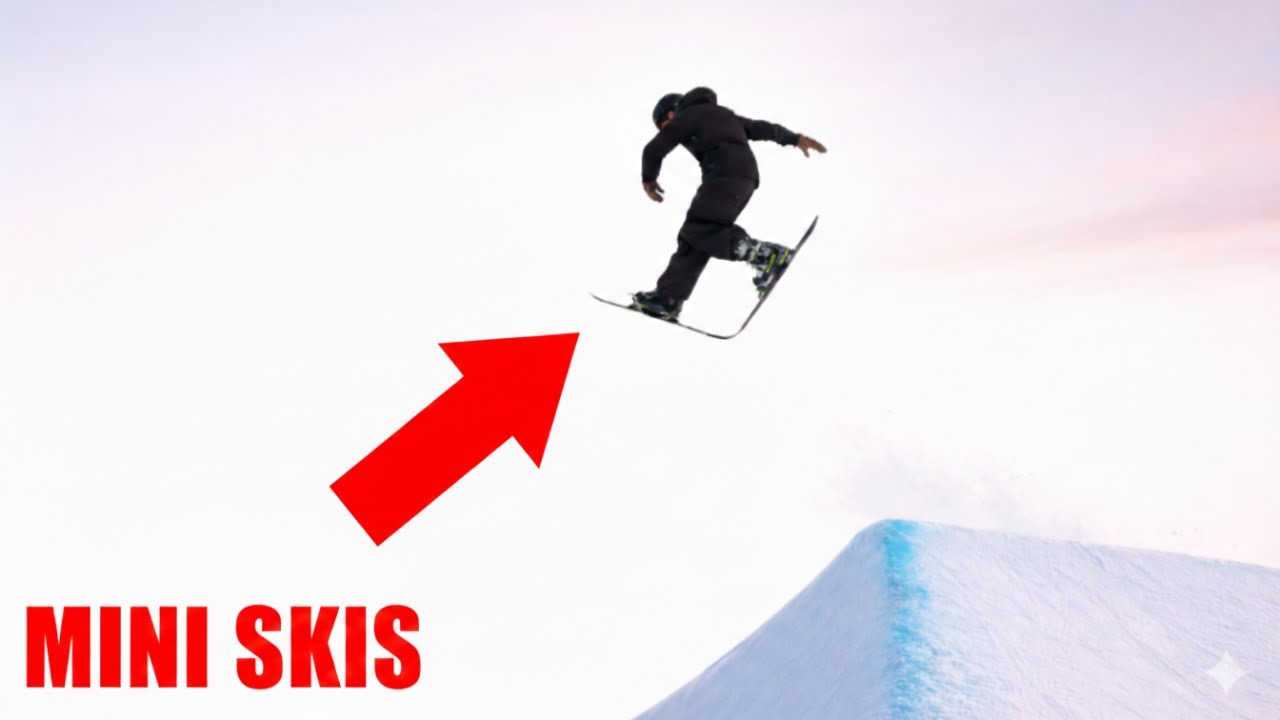 Snowboarders Try Mini Skis