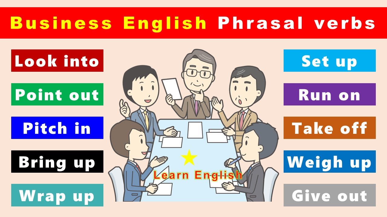 Business English - 20 Phrasal Verbs for Business / Meetings / Work