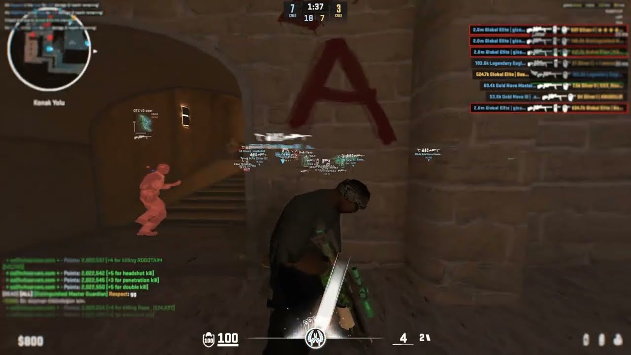 cs2 hvh highlights | ft. gamesense.pub / skeet.cc『8-5K』#20