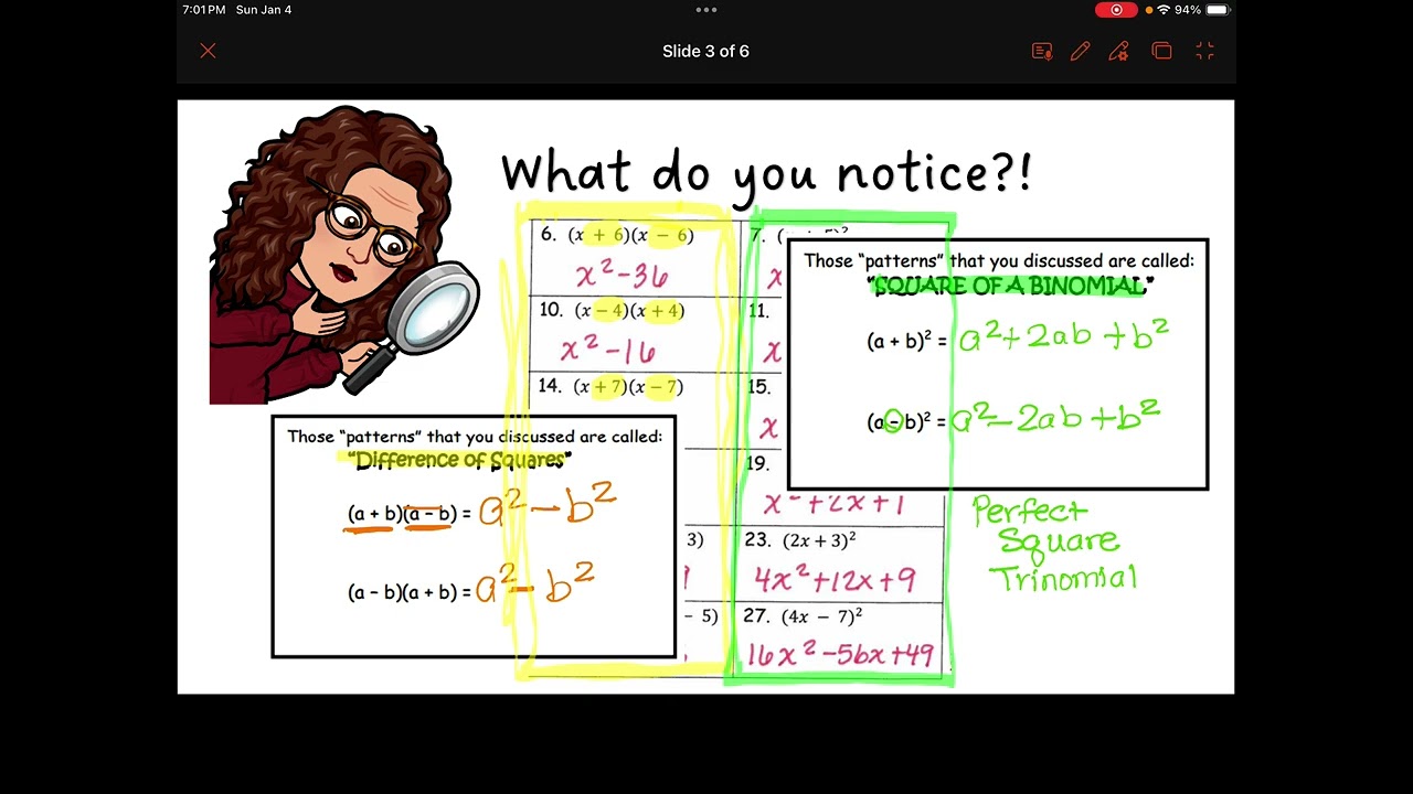 HonAlg: identifying binomial special cases (unit8)