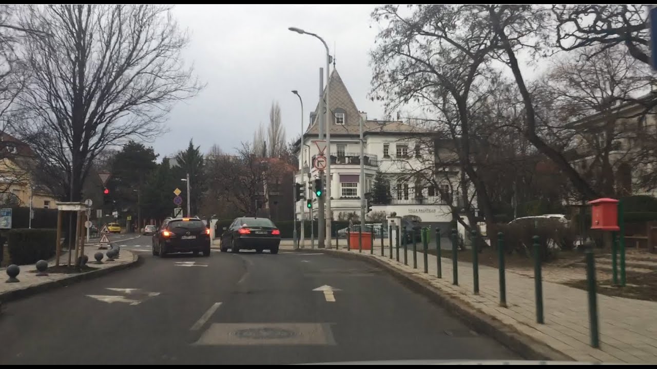 Driving in Budapest. Tab&aacute;n - Sv&aacute;bhegy