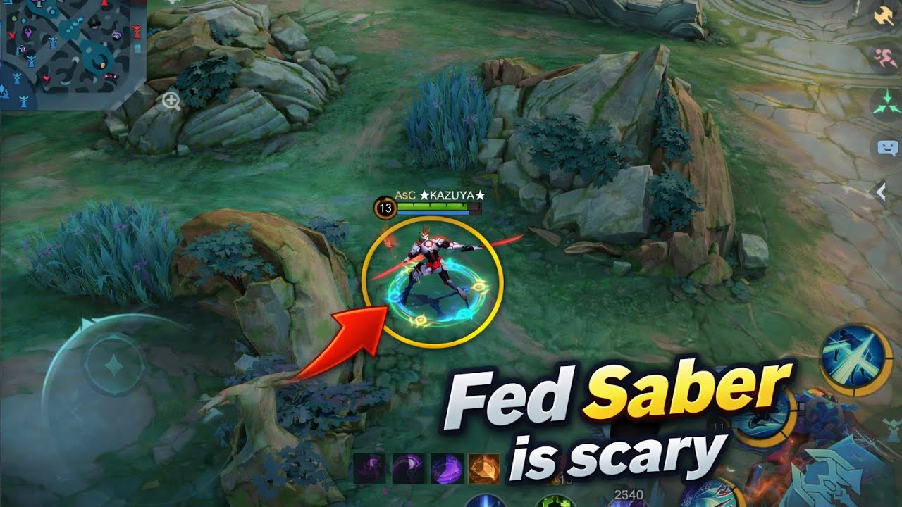 Fed Saber ONE SHOTTING everyone! Mobile Legends 
