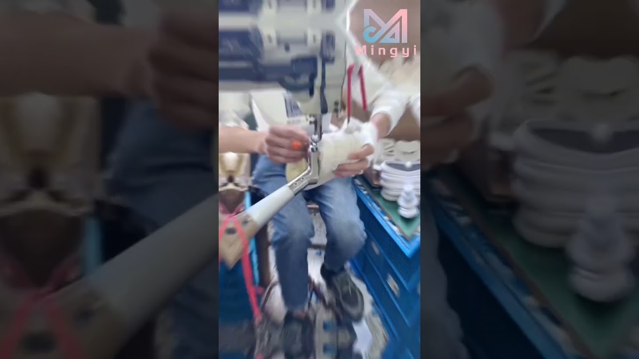 Production line of fur slippers | Shoes factory #shorts