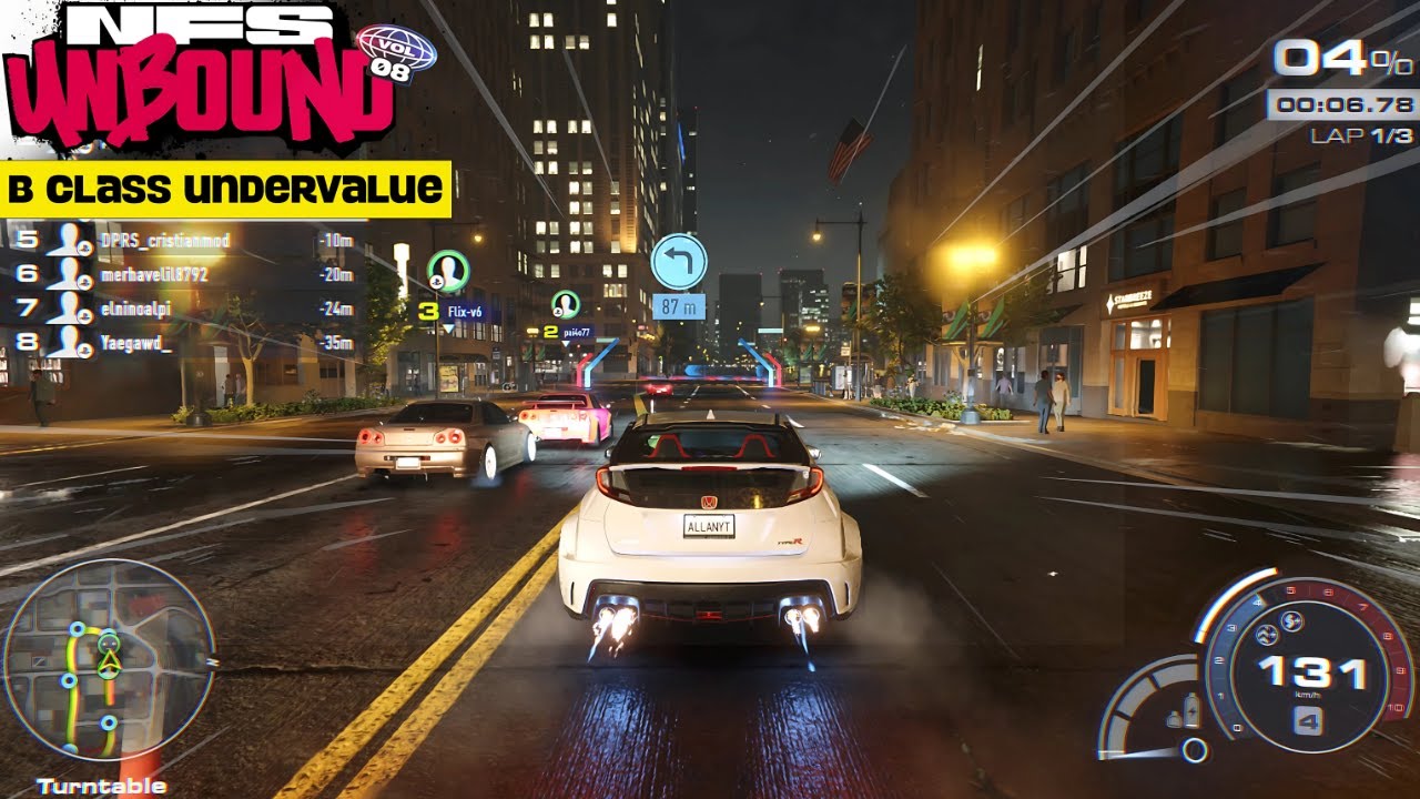 Honda Civic Type-R is Undervalued in NFS Unbound Online B Class