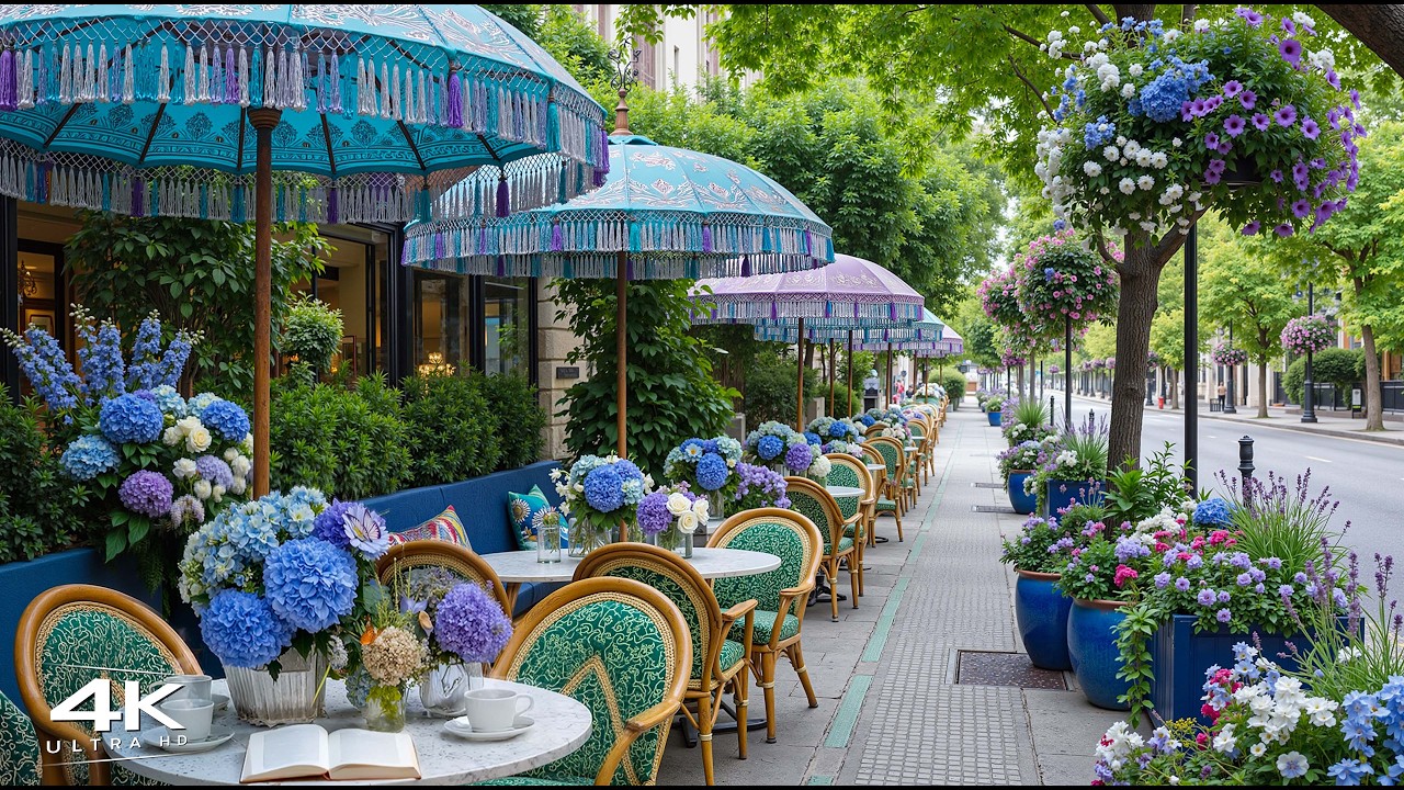 Morning Jazz at an Outdoor Café in Paris ☕ Soft Bossa Nova & Relaxing Jazz Music for Work & Study