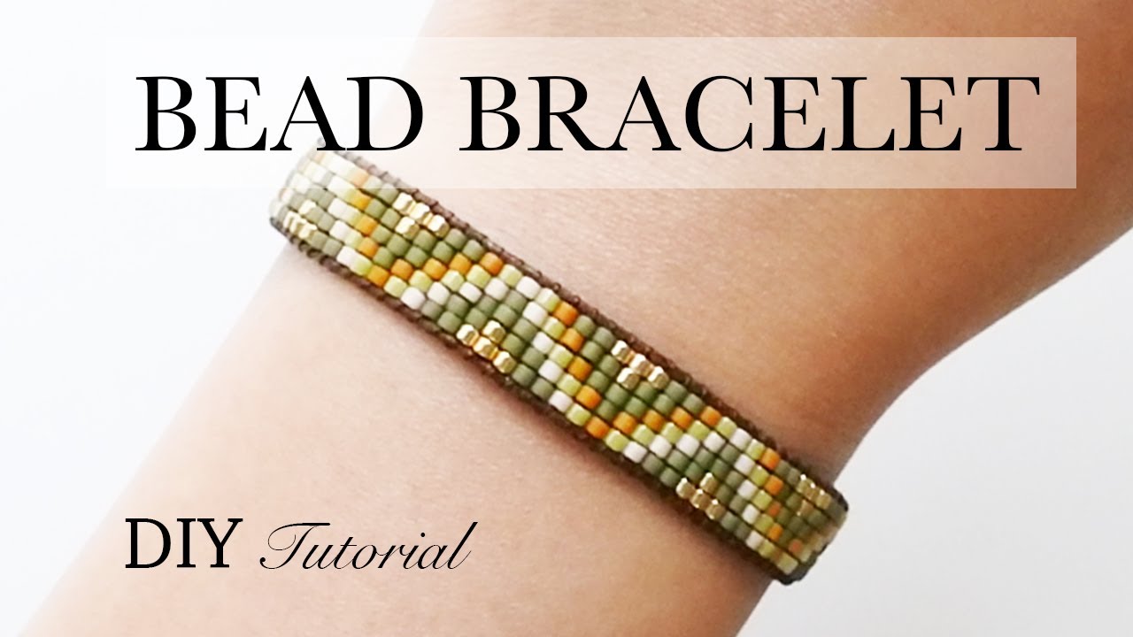 ビーズブレスレットの作り方 デリカビーズ | DIY Beaded Bracelet | 手作りビーズ織り機 アクセサリー