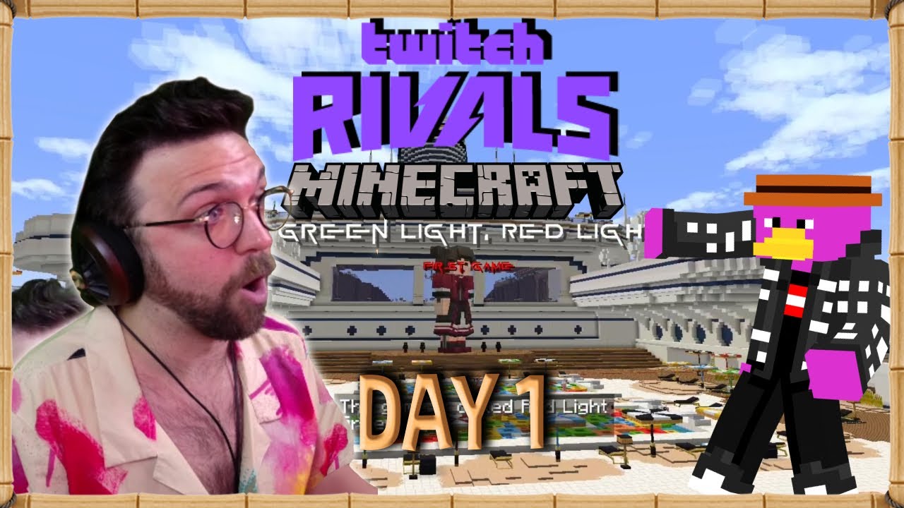 SQUID GAMES THEMED TWITCH RIVALS.... IN MINECRAFT? | Twitch Rivals Squidcraft Survivor Cup 4 Day 1