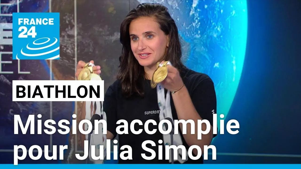 Biathlon : le bilan positif de Julia Simon avec 4 médailles d'or aux championnats du monde 2025