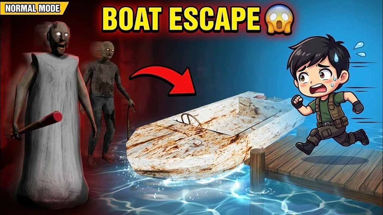 👉 Boat Escape in Granny Chapter 2 😱 | Normal Mode Gameplay‼️