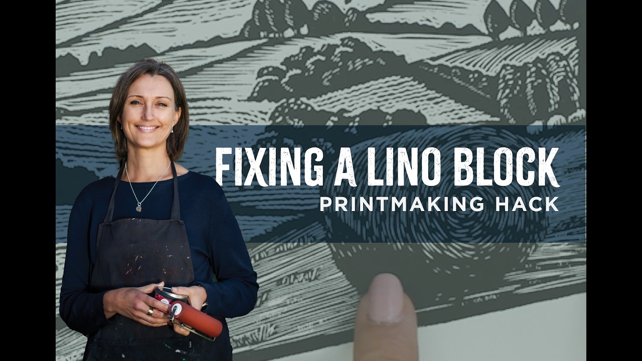 Fixing up a mistake on a lino plate or block