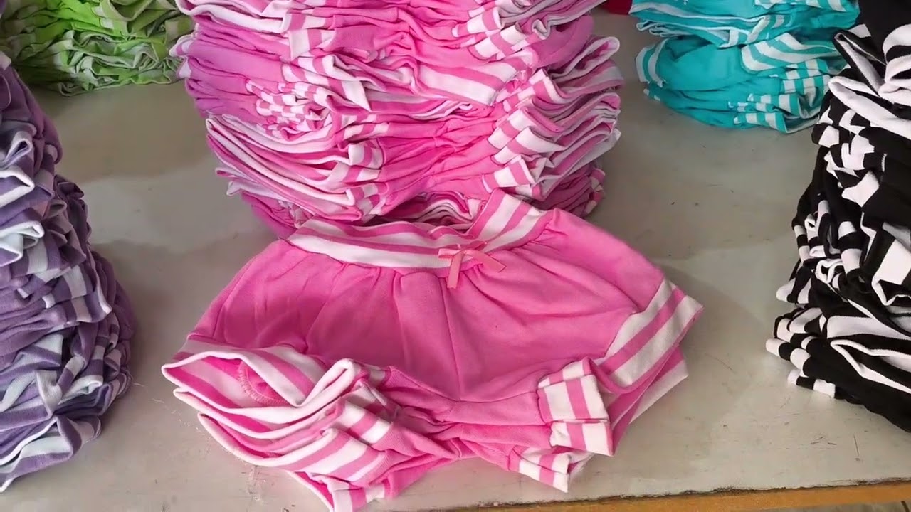 Short tecido em ribana infantil 