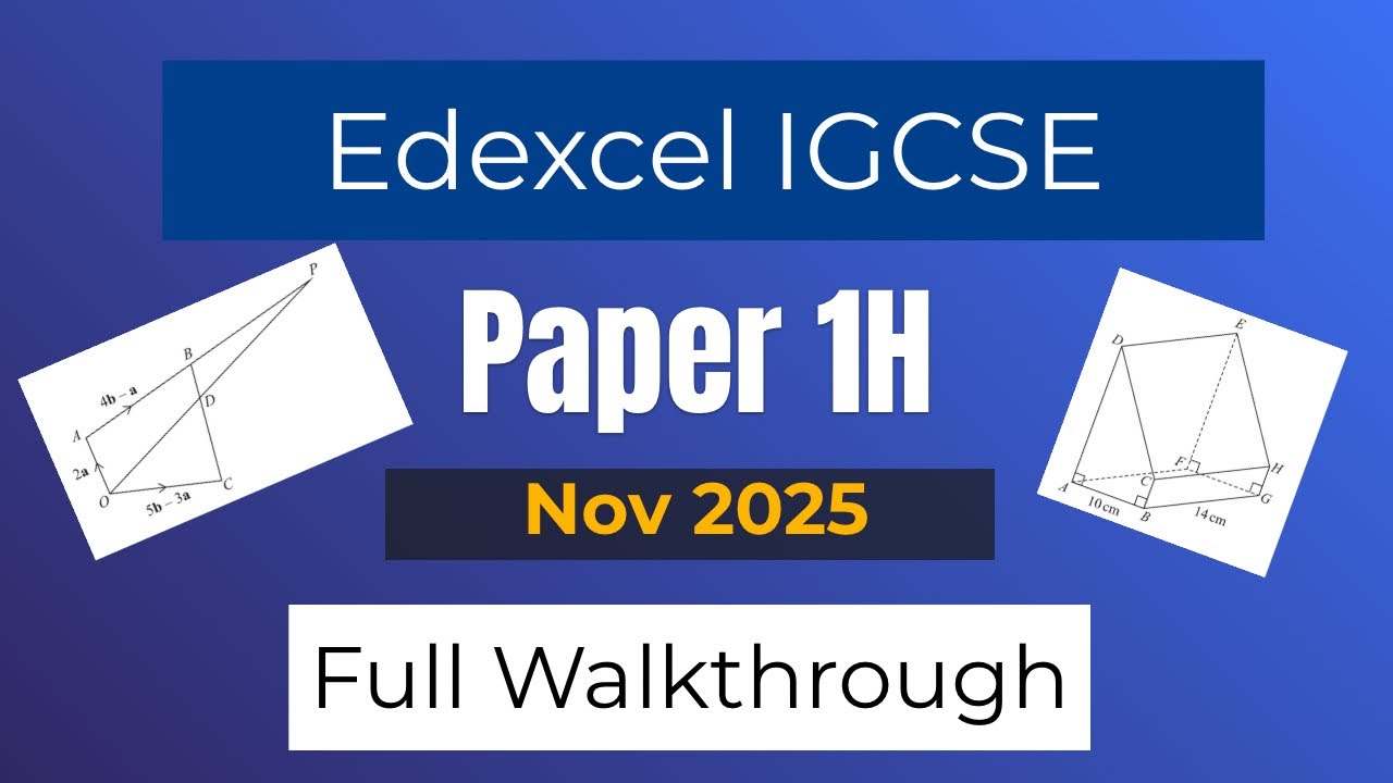 Maths IGCSE Nov 2025 Edexcel 4MA1 1H Walkthrough