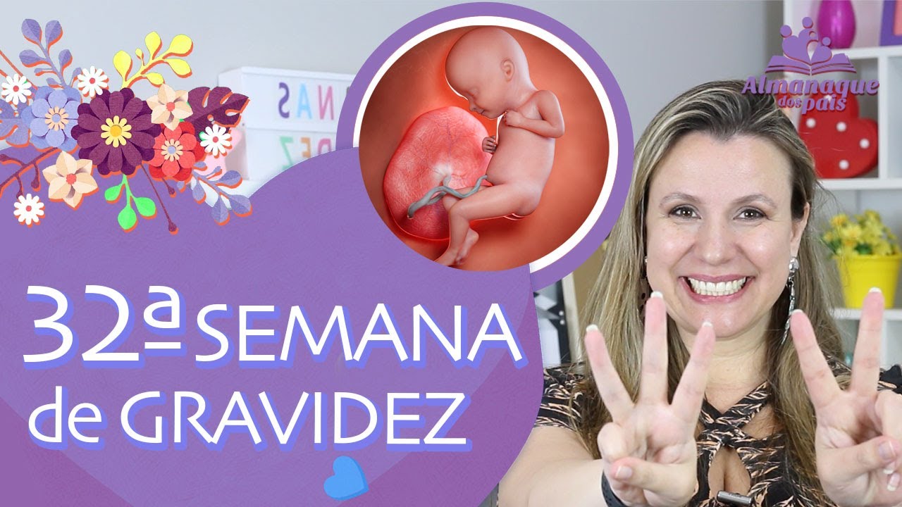 32ª SEMANA DE GESTAÇÃO | 8 Meses, Como está o bebê, Contrações, Palpites | 3º TRIMESTRE DE GRAVIDEZ