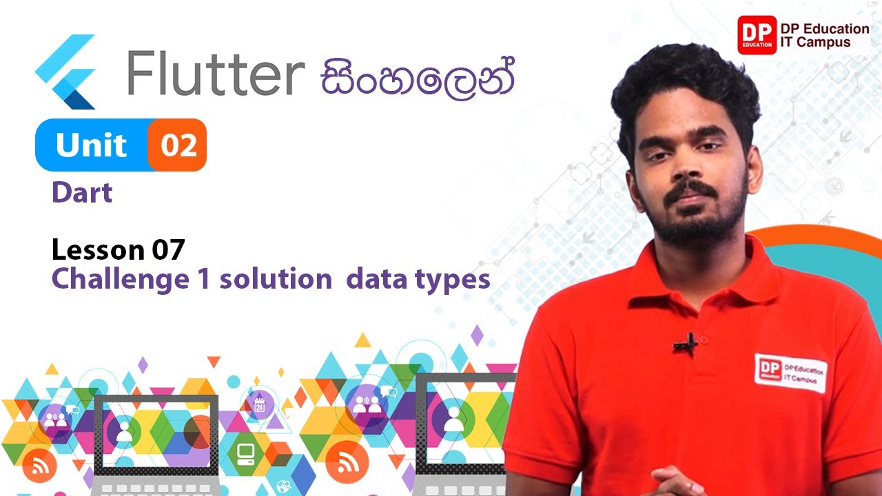 Unit 02 | Lesson 07 | Challenge 1 solution  data types | Flutter