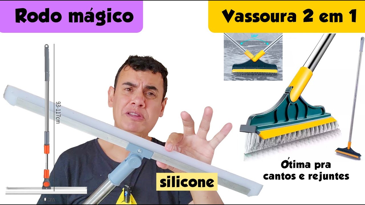 RODO MÁGICO E VASSOURA 2 EM 1- Fubá online