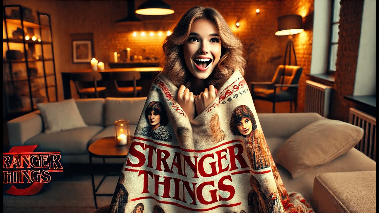 🌀 Stranger Things Blanket Throw Bedroom Accessories Fleece Blanket | Best Stranger Things Blankets🛋️