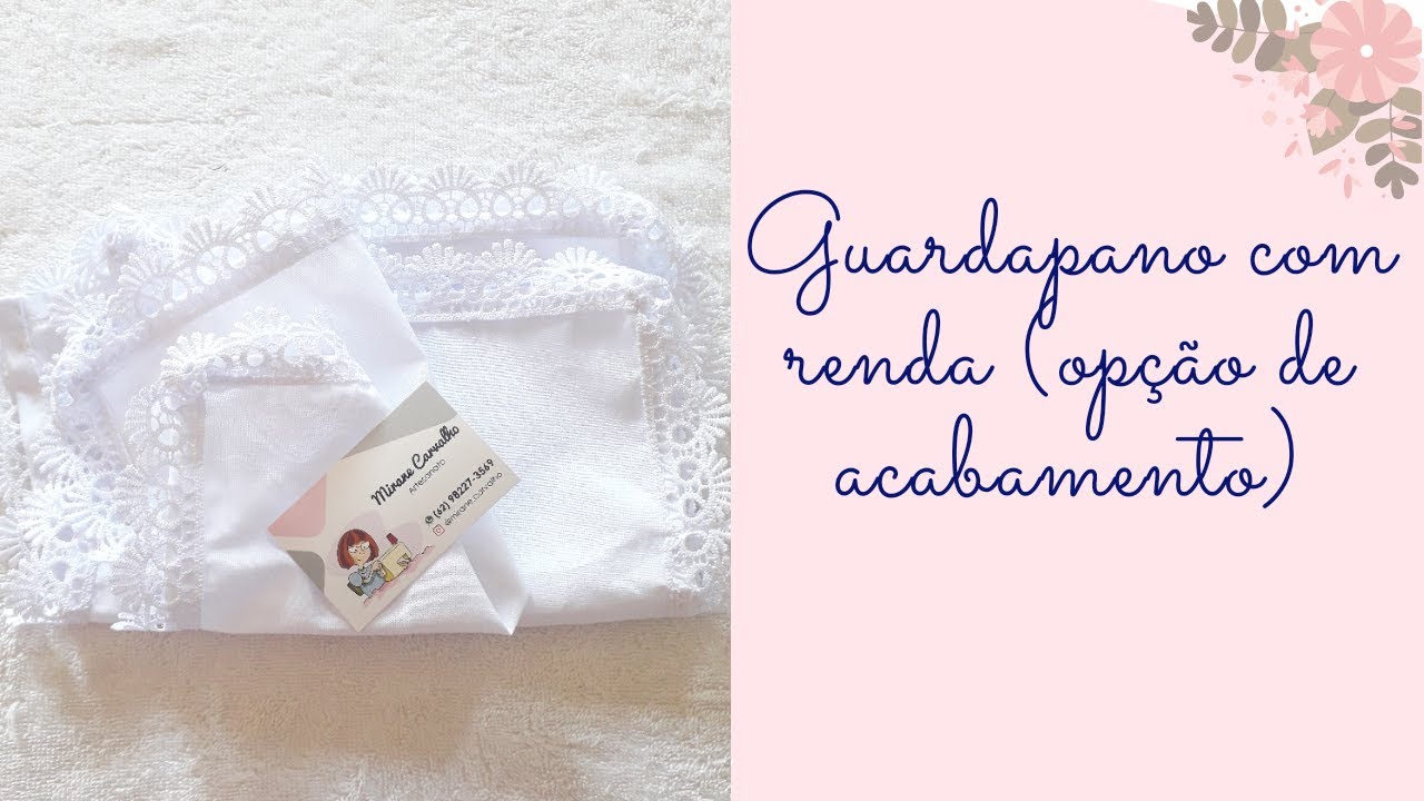 Guardanapo com renda (opção de acabamento)