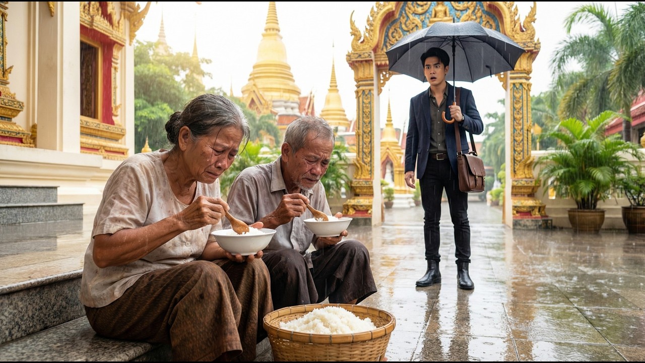 กลับบ้านเซอร์ไพร! มหาเศรษฐีน้ำตาไหลเห็นพ่อแม่ชรานั่งกินข้าวเหนียวตากฝนใต้หลังคารั่ว | เรื่องน้ำตาแตก