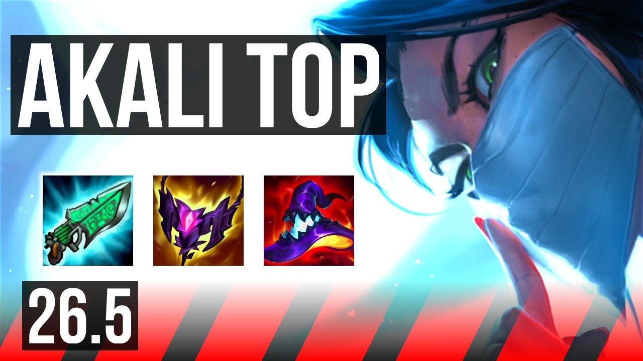 AKALI vs FIORA (TOP) | Perfect KDA: 29/0/5, 66K damage | NA Grandmaster | 26.5