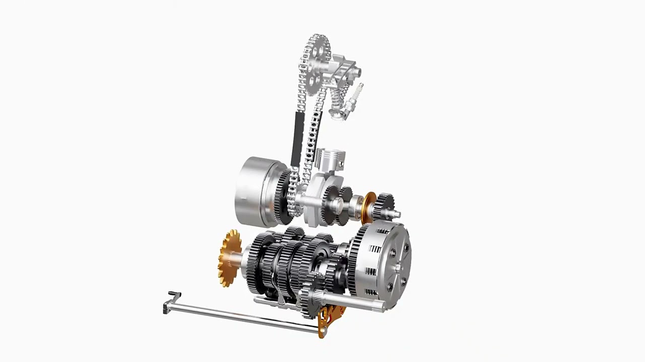 كيف يعمل محرك الدراجة النارية. Motorcycle engine