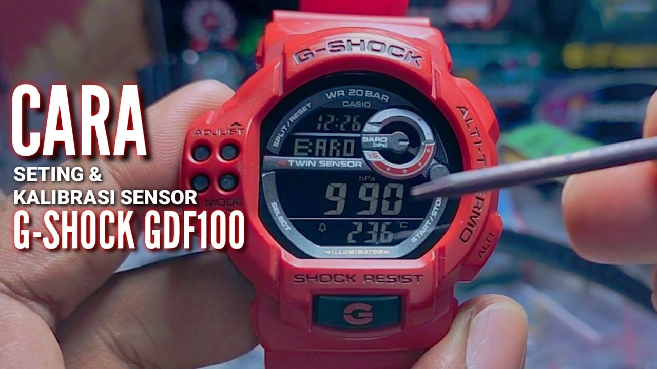 Cara seting dan kalibrasi Sensor G-SHOCK GDF-100 ,Sensor Eror bisa normal kembali