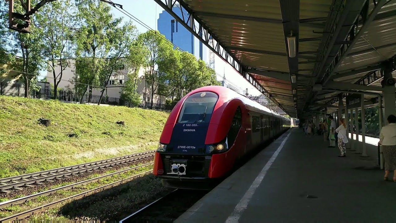 Full Train Journey in Poland: SKM Line S2 to Warsaw Airport - Pesa Elf 27WE