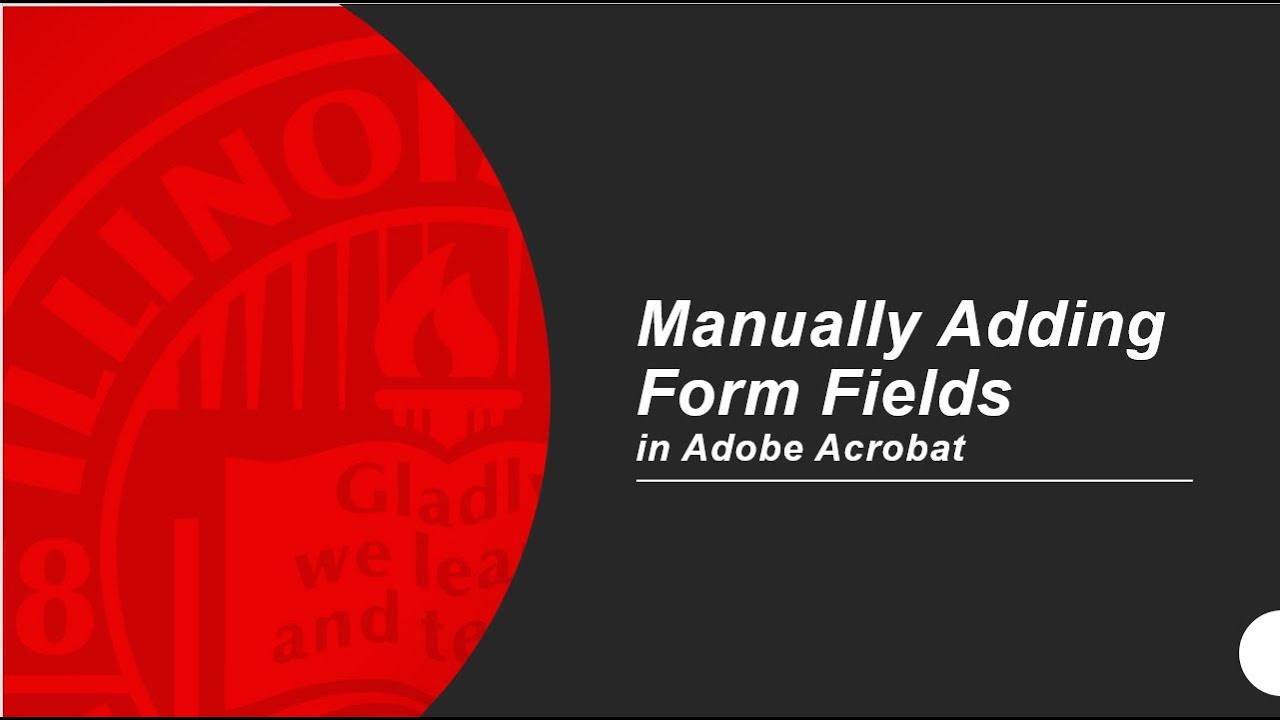Добавление полей формы вручную в Adobe Acrobat