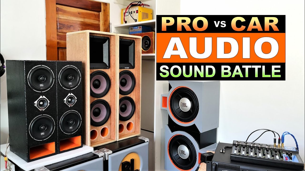 SOUND BATTLE AUDIO QUALITY COMPARISON - CAR vs PRO AUDIO USING CROWN JACKHAMMER & FIRLAND speakers