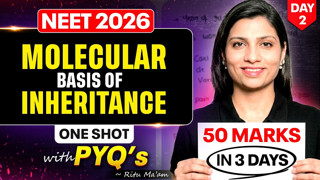RE-NEET 2026 : Molecular Basis of Inheritance One Shot | Master Genetics + PYQs | Ritu Mam