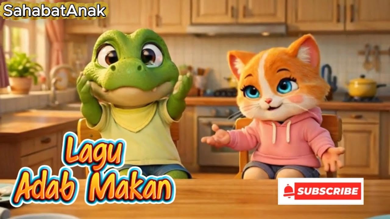Lagu Adab Makan | Anak Cepat Ingat Aturan Makan yang Baik (Ceria & Mudah Hafal)
